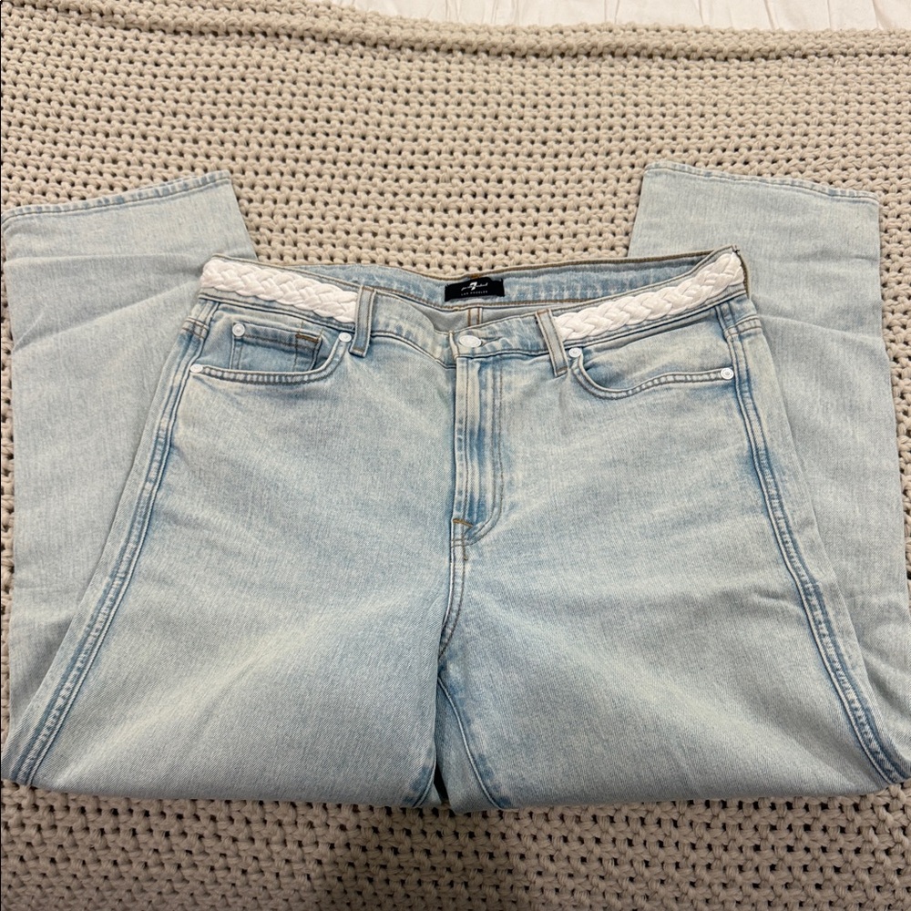 7 For All Mankind Light Wash Denim Jeans
